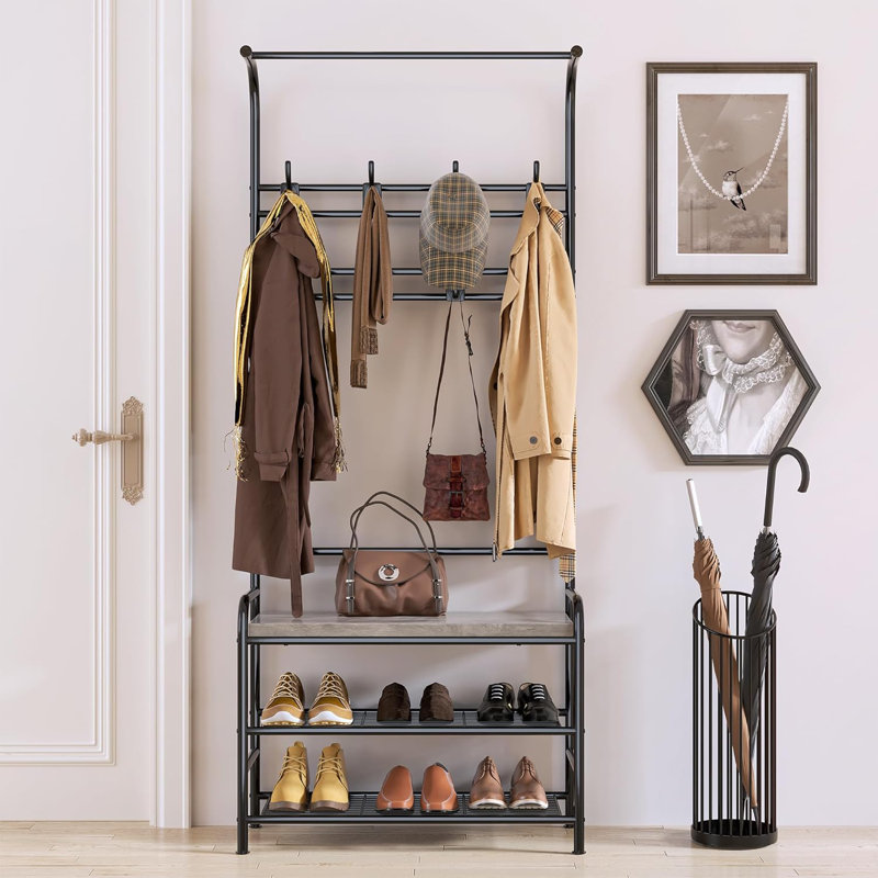Small entryway bench and coat rack new arrivals
